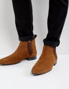 New Look Suede Chelsea Boot In Tan - Brown