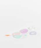 Asos Design Pack Of 7 Plastic Rings In Mixed Colors-multi