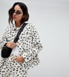 Weekday Leopard Denim Trucker Jacket In Organic Cotton - Multi