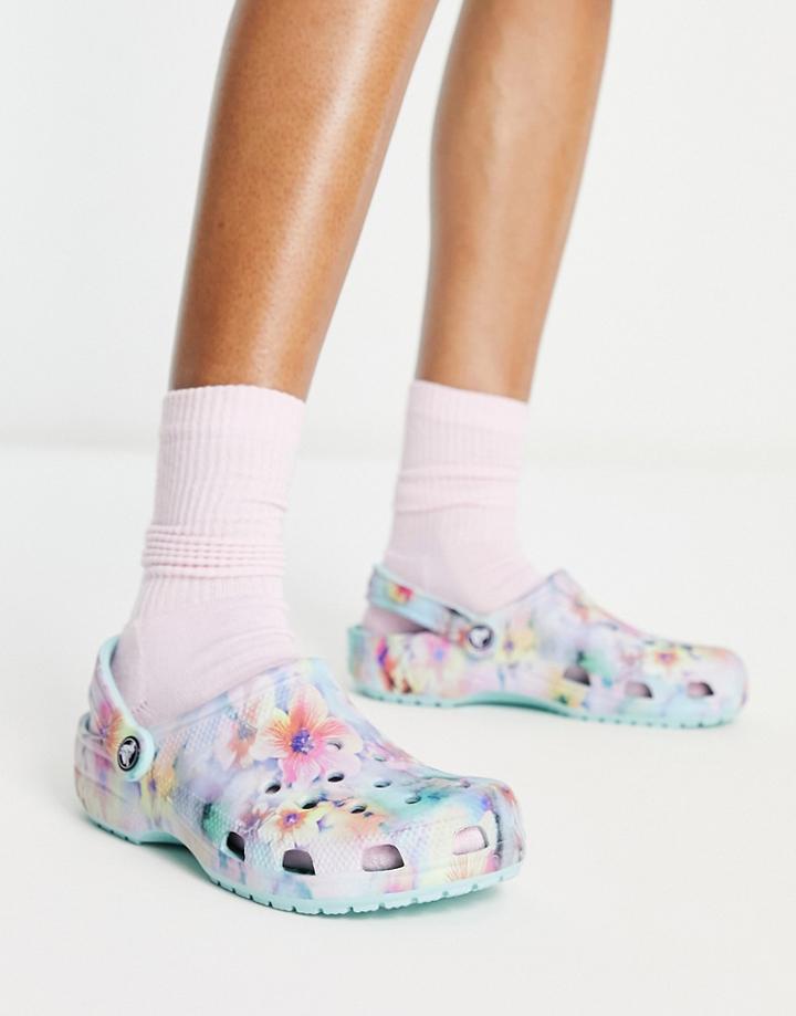 Crocs Classic Shoe In Floral Dream-multi