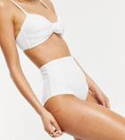Asos Design Tall Mix And Match High Waist Bikini Bottom In White