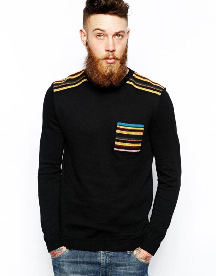 Asos Sweater With Patch In Cotton