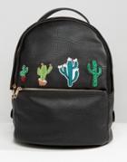 Liquorish Cactus Patch Backpack - Black