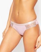 Asos Ellie Delicate Lace Brazilian Pant - Pink