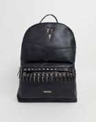 Spiral Black Label Backpack With Stud Detailing - Black
