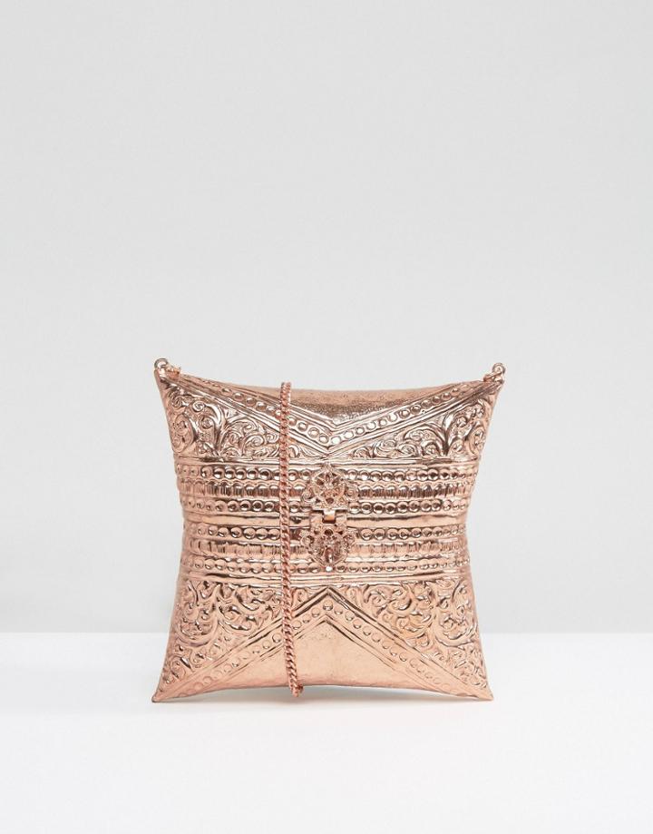 Park Lane Handmade Etched Metal Bag - Copper