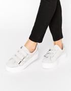 Kg By Kurt Geiger Luther Velcro Strap Suede Flatform Sneakers - Gray