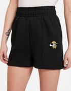 Nike Logo Twist Embroidered Shorts In Black