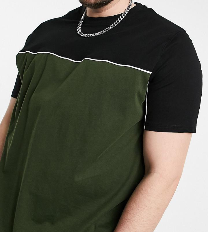Duke Couture Cut & Sew Curved Hem T-shirt-black