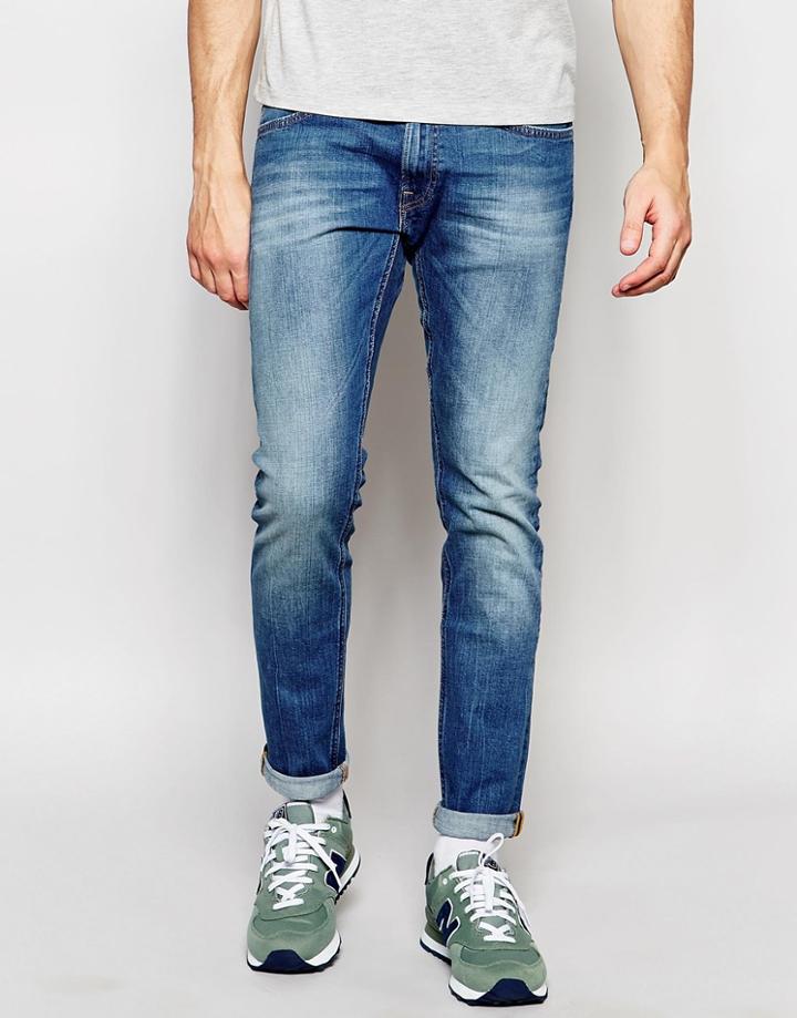 Lee Jeans Luke Skinny Fit Stretch Authentic Blue Mid Wash - Authentic Blue