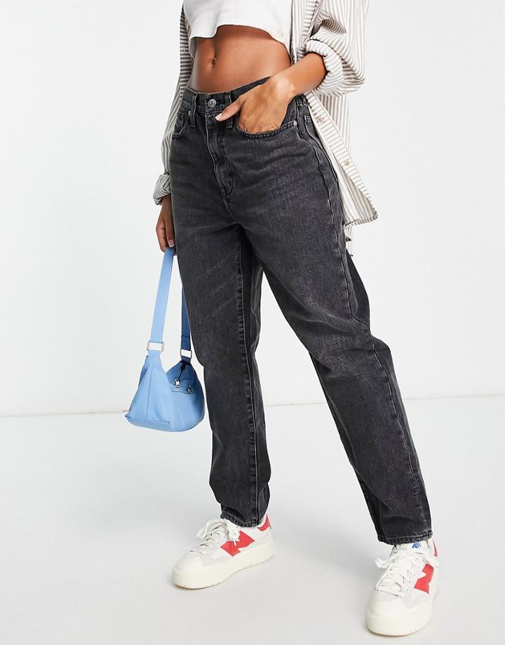 Madewell Baggy Tapered Jeans In Black Wash