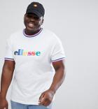 Ellesse Plus Multi Colour Logo T-shirt In White - White