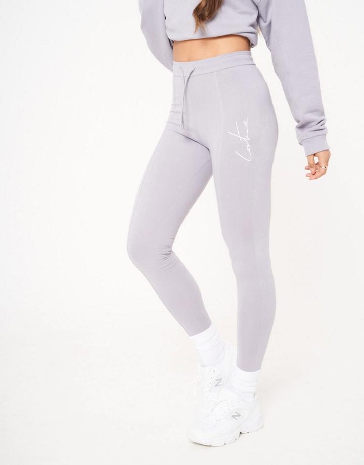 The Couture Club Fitted Leggings In Gray-grey