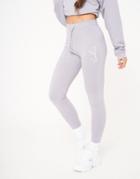 The Couture Club Fitted Leggings In Gray-grey