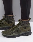 Puma Running Ignite Evoknit Sneakers In Green 18969705 - Green