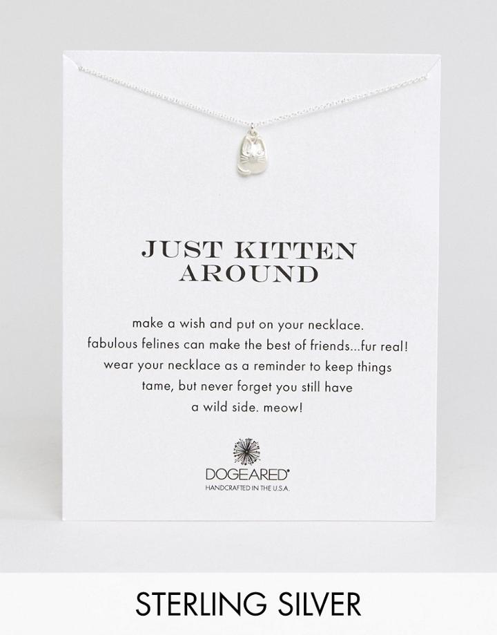 Dogeared Sterling Silver Just Kitten Around Reminder Necklace - Gold