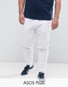 Asos Plus Skinny Chinos In White - White