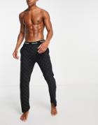 Farah Rendon Wide Leg Lounge Bottoms In Black