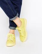 Asos Drew Lace Up Sneakers - Yellow