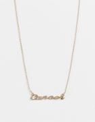 Monki Zodiac Cancer Sign Necklace In Gold