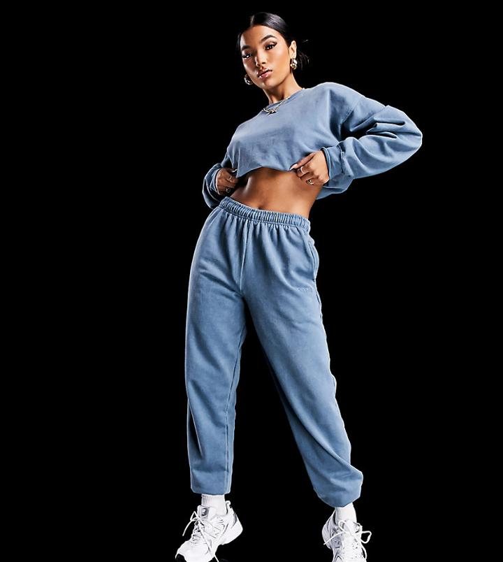 Asyou Oversized Sweatpants In Blue-blues