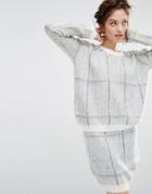 Willow And Paige Oversized Check Sweater Co-ord - Multi