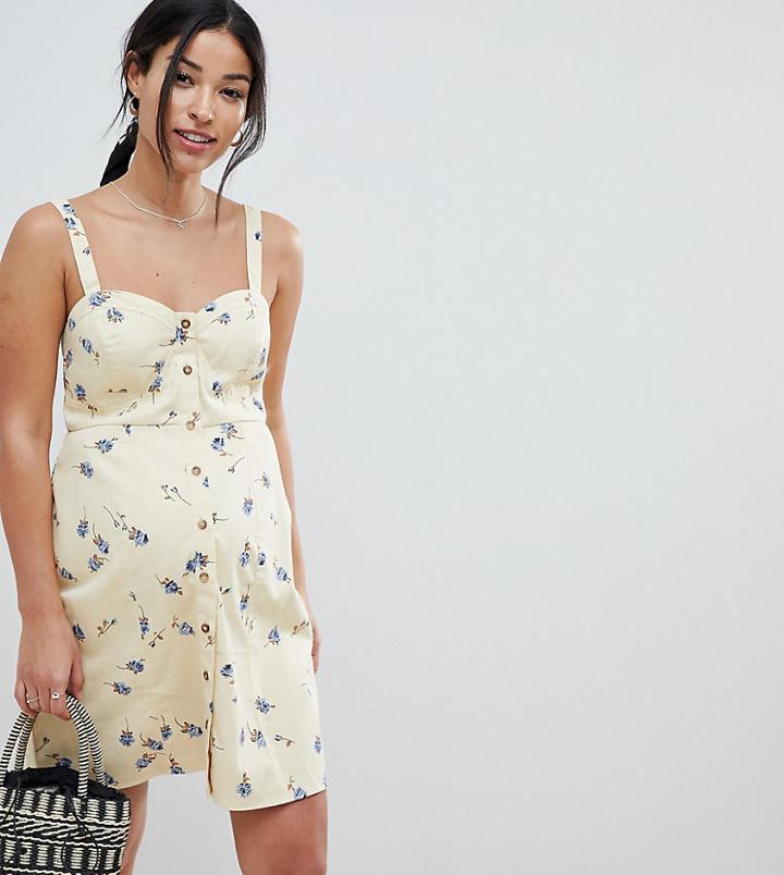 Asos Design Maternity Bralette Mini Sundress In Ditsy Floral Print - Multi