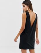 Asos Design V Back Tank Dress - Black