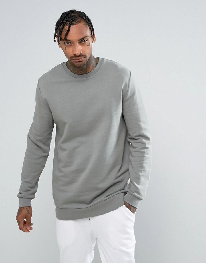 Asos Longline Sweatshirt - Green
