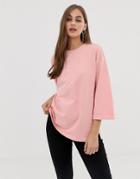 Noisy May 3/4 Sleeve Sweatshirt - Pink