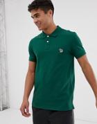 Ps Paul Smith Slim Fit Zebra Logo Polo In Forest Green
