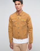 Asos Slim Denim Jacket In Mustard - Yellow