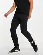 Bolongaro Trevor Raw Panel Skinny Fit Jeans-black