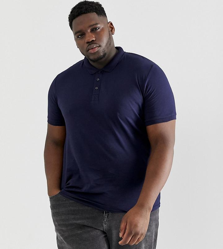 Brave Soul Jersey Polo-navy