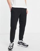 Asos Design Tapered Sweatpants With Panel Detail In Black
