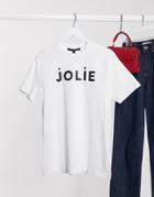 French Connection Jolie Slogan T-shirt In White