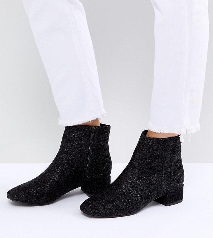 New Look Wide Fit Low Block Chelsea Boot-black