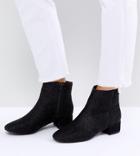 New Look Wide Fit Low Block Chelsea Boot-black