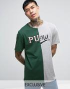 Puma Split Logo T-shirt Exclusive To Asos 57531201 - Gray