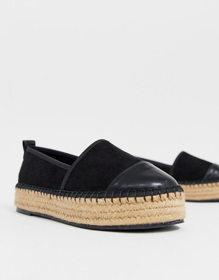 Asos Design Julee Flatform Espadrilles-black