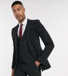 Asos Design Tall Super Skinny Suit Jacket In Four Way Stretch In Black