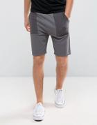 Asos Skinny Jersey Shorts With Contrast Panels - Gray