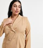Outrageous Fortune Plus Matching Tailored Blazer In Camel-brown