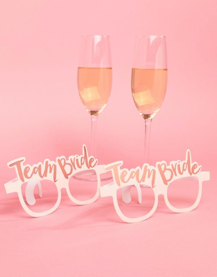 Ginger Ray Team Bride Glasses Set X 8 - Multi
