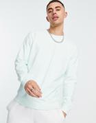 Boss Weevo 2 Relaxed Fit Sweatshirt With Central Logo In Light Green