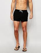 Asos Super Short Length Swim Shorts In Black - Black
