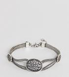 Reclaimed Vintage Inspired Filligree Print Chain Bracelet In Silver Exclusive To Asos - Silver
