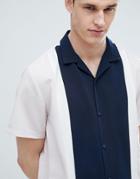 Asos Design Regular Fit Cut And Sew Shirt With Revere Collar - Multi