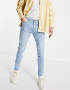 New Look Skinny Jeans In Powder Blue Wash-blues