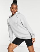 Missguided Basics Oversized Hoodie In Gray-grey